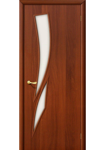 Межкомнатная дверь 8С, со стеклом, цвет ИталОрех