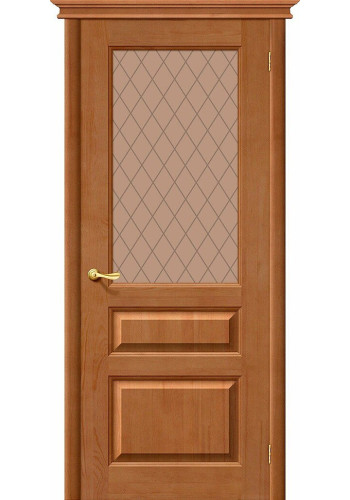 Межкомнатная дверь М5, со стеклом, цвет Светлый Лак