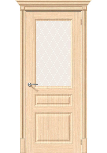 Межкомнатная дверь Статус-15, со стеклом, цвет БелДуб Межкомнатная дверь Статус-15, со стеклом, цвет БелДуб