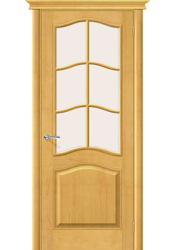 Межкомнатная дверь М7, со стеклом, цвет Медовый